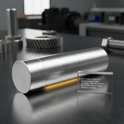قضيب سبائك المغنيسيوم عالي الشد مصقول مقاوم للحرارة مناسب للتطبيقات الصناعية متين ومادة